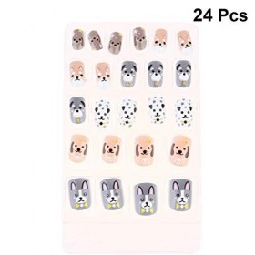 FRCOLOR Lot de 24 faux ongles en gel pour chien, couverture complète des ongles, accessoires pour salon de beauté, maison, en