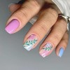 24 Pièces Faux Ongles Court Carrés Français Nude Vert Ongles à Coller Naturel Gold Brillant Acrylique Bâton sur Les Ongles av...