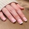 NOVO OVO Extra Réel Court Carré Oval rose clair blanc français pointe épaisse Faux ongles à coller BUBBLEGUM rose mat notes d