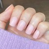 NOVO OVO Extra Réel Court Carré Oval Nude Rose Pâle Solide Couleur Pure Épais Faux ongles à coller LITERALLY ACRYLIC LIKE Elé