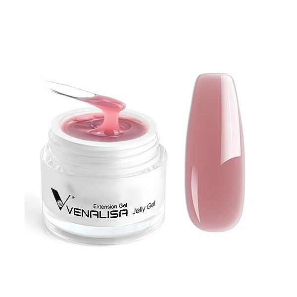 Venalisa 50g gel construction ongle uv - natur couleur rose fumé - kit ongle gel complet Builder Gel et résines pour faux ong