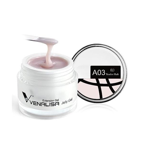 Venalisa 50g gel construction ongle uv - natur couleur rose fumé - kit ongle gel complet Builder Gel et résines pour faux ong