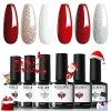 Modelones Polygel 6 Couleurs 15 ml Extension Gel pour Faux Ongles Extension Rose Construction Vernis Semi Permanent Quick Bui