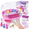 FORMIZON Kit Manucure Enfant Fille, Kit Vernis Enfant avec Sèche Ongles, Maquillage Enfant Fille, Kit Vernis à Ongle Pour Enf