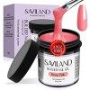 Saviland 100g Gel Ongle U V Construction, Gel Ongles Professionel Dur Rose Clair Grande Capacité, Builder Gel pour Protéger l