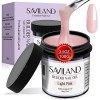 Saviland 100g Gel Ongle U V Construction, Gel Ongles Professionel Dur Rose Clair Grande Capacité, Builder Gel pour Protéger l