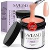 Saviland 100g Gel Ongle U V Construction, Gel Ongles Professionel Dur Rose Clair Grande Capacité, Builder Gel pour Protéger l