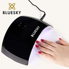 Kit de ongles en gel bluesky 24 W UV LAMPE LED, haut et manteau de base, 9 Gel Nail Police, rouge, rose, violet, argent, pail