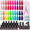 TopDirect Kit Vernis Semi Permanent 20 Couleurs 8 ml Gel Polish Soak Off Vernis à Ongles pour Salon de Manucure, 480 Pièces F