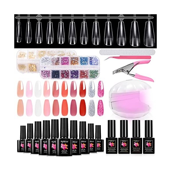 TopDirect Kit Vernis Semi Permanent 20 Couleurs 8 ml Gel Polish Soak Off Vernis à Ongles pour Salon de Manucure, 480 Pièces F