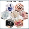 3 Boîtes Perle Ronde Plate Artisanat et de Strass Plat Nail Art Cristal Strass Perle Nail Art Strass avec Crayon et Pince à E