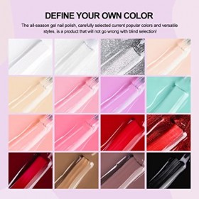 COSCELIA Gel Nail Kit, 16 couleurs Vernis à ongles 36W LED Filtre à ongles Lampe Mini Machine à percer à ongles Base et Top C