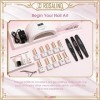 ROSALIND Kit Vernis Semi Permanent Complet UV LED Lampe 48W, 6 Couleurs 10ml Vernis Gel UV Semi Permanent Pastel avec 4PCS Ba