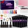 Lubibi Kit Vernis Gel Semi Permanent,Kit Gel Ongles Complet,Kit de Démarrage pour Les Ongles,Nail Extension Gel Set,DIY Gel d