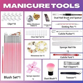 Lubibi Kit Vernis Gel Semi Permanent,Kit Gel Ongles Complet,Kit de Démarrage pour Les Ongles,Nail Extension Gel Set,DIY Gel d