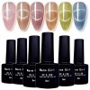 Warm Girl Cat Eye Gel Set U V Vernis à Ongles Magnet Set 6 Couleurs Vernis à Ongles Gel Cadeau Shellac Set U V Gel Nail Art S