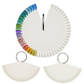 Makartt 150 Bâtonnets déchantillons dongles en Forme déventail avec Anneau, Pratique des Ongles et Bricolage à la Maison, 