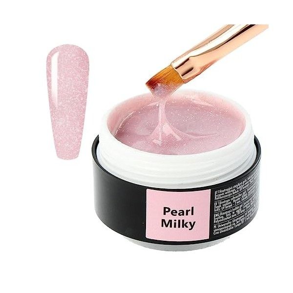 Sincero Salon Milky Rose Gel Construction Ongle UV - Extension et Modelage - Base de Construction UV/LED pour Protéger les On