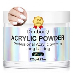 Poudre acrylique professionnelle pour extensions dongles - 120 g - Blanc