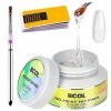 Kit dextension de gel de construction - 56 g - Gel de construction transparent pour extensions dongles - Gel UV - Kit de ma