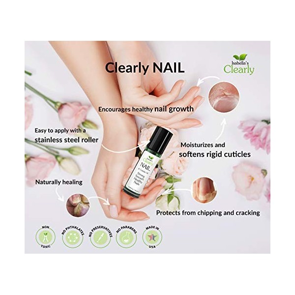 Clearly NAIL, Traitement à lhuile pour ongles et cuticules | Renforcement des ongles pour des ongles forts et sains + Répara