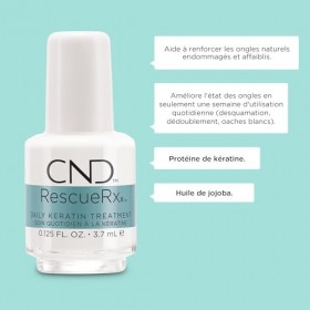 CND Rescuerxx - Renforçateur dongles à la kératine - Traitement durcissant et réparateur - 3.7ml