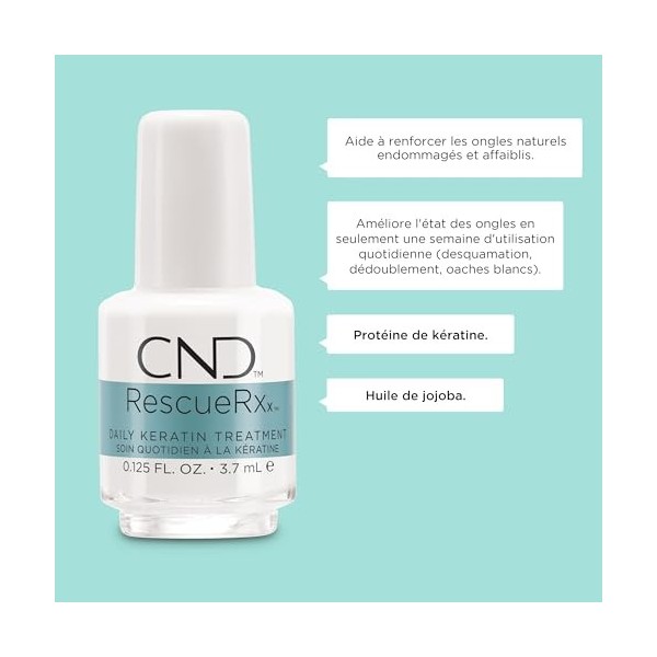 CND Rescuerxx - Renforçateur dongles à la kératine - Traitement durcissant et réparateur - 3.7ml