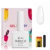 Rechoo 15ML Gel Builder 5 en 1- Blanc Gel Construction Ongle avec 50pcs Ongles en Forme pour lamélioration des Ongles, White