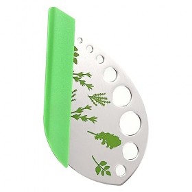 DULSPUE Outil Deplucheur dherbe,Décapant à Base de Plantes 9 Trous,Désherbeur 2 en 1 en Acier Inoxydable,Idéal pour Les Bet