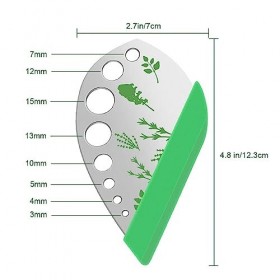 DULSPUE Outil Deplucheur dherbe,Décapant à Base de Plantes 9 Trous,Désherbeur 2 en 1 en Acier Inoxydable,Idéal pour Les Bet