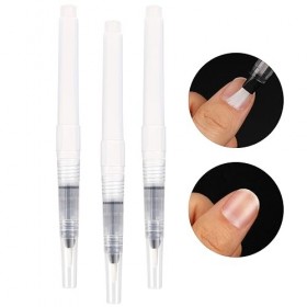 Lot de 3 stylos à huile vides rechargeables transparents de 6 ml, stylo applicateur réutilisable avec poils pointus, stylo po
