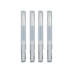 Lot de 4 stylos à huile pour cuticules - 2 à 3 ml - Pour cuticules - Vide - Rechargeable - Avec embout pinceau
