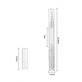 Lot de 6 stylos à huile vides pour cuticules, stylo à huile pour ongles, stylo à huile pour cuticules, stylos à bille transpa