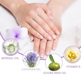 Huile pour cuticules 15 ml avec vitamine E et B, huile pour cuticules pour ongles, huile de jojoba, huile apaisante avec comp