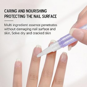 Huile Cuticules Ongles,5 PCS Huiles pour cuticules pour Réparer les Fissures et lhuile de Cuticule Sèche pour les Ongles, Mi