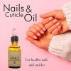 Soin des ongles et des cuticules et huile hydratante. Huile réparatrice, anti-craquelures, renforçant les cuticules. Formule 