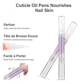 Bestauty 8Pcs Huile Cuticules Stylo à Huile Revitalisant à la Cuticule Mix Taste Soin des Ongles