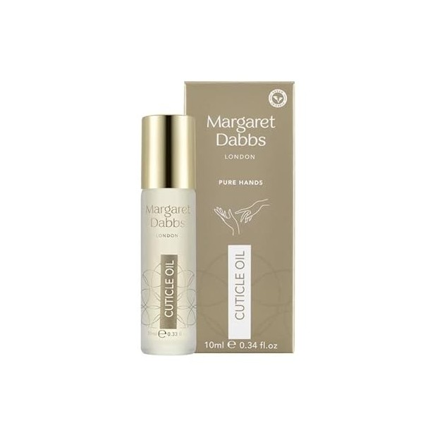 Margaret Dabbs Pure Cuticle Oil Fast Absorbing Rollerball Oil to Restore Healthy Cuticles with Jojoba Oil and Borage Seed Oil