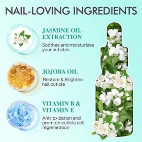 Gelike ec Huile essentielle de vitamine B&E pour cuticules,15 ml,Huile essentielle de vitamine B&E,Pour les soins des ongles,