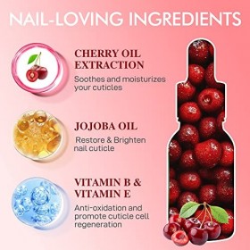 Gelike ec Huile essentielle de vitamine B&E pour cuticules,15 ml,Traitement des cuticules endommagées et sèches pour les soin