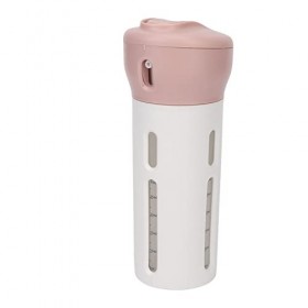 Distributeur de Liquide 4 en 1, Conteneur de Voyage, Rechargeable, étanche, Portable, pour Parfum, Lotion Rose 