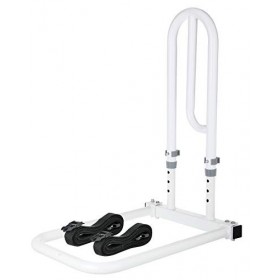 GAH-Alberts 140496 Système daide pour se lever du lit | poignée : Acier, plastifié, en blanc, ⌀ 21 mm, platine : Plastique, 