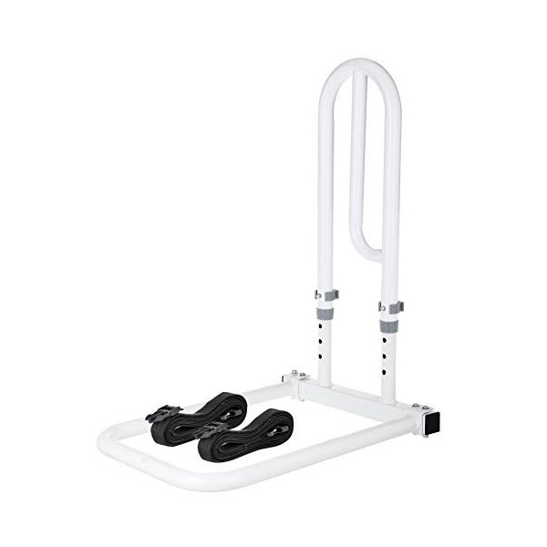 GAH-Alberts 140496 Système daide pour se lever du lit | poignée : Acier, plastifié, en blanc, ⌀ 21 mm, platine : Plastique, 