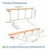 Hlieeosfcn Barrière de lit pour Personnes Agées,Poignée dassistance à la sécurité pour Rail de lit,Barriere Lit Pliable Gard