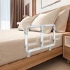 Heuffe Barrière de Lit Adulte, Barre Protection Lit Réglable Personnes Àgées,Pliable Rail de Protection Chute pour Lit, Rabat