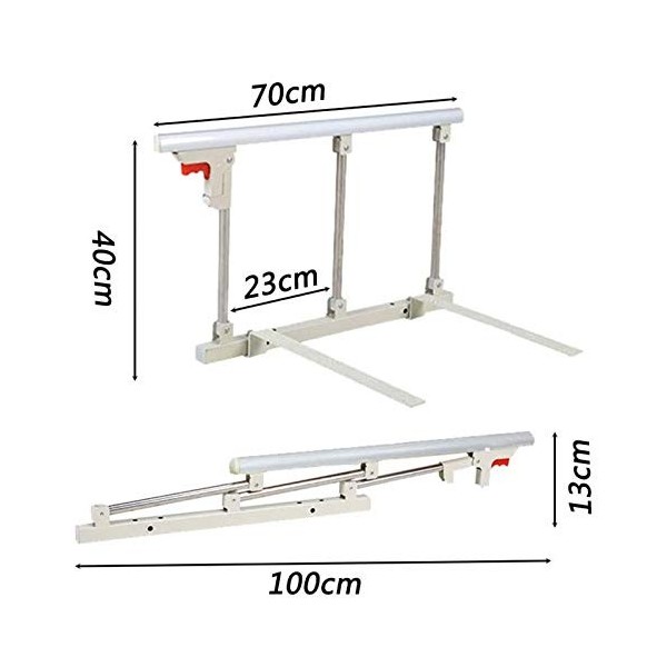 Barrière de lit Sécurité Protection Poignée, Garde-Corps dassistance pour âgées, Adultes, handicapés et Enfants avec Barre R