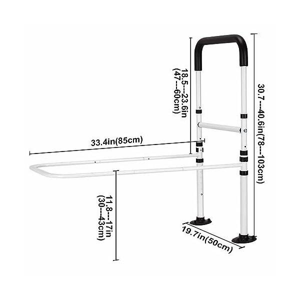 DELURA Rails de lit Mains Courantes pour Aider Les Personnes âgées à se Lever, Les Femmes Enceintes à la Maison se Lever Les 
