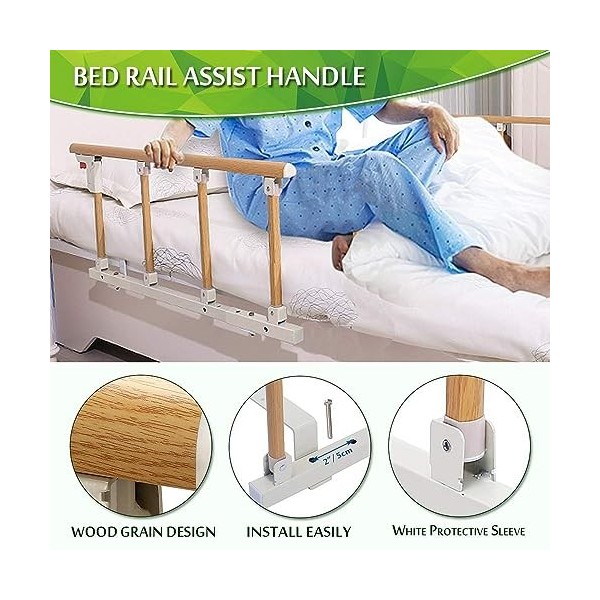 Barre dappui pliante barrière lit dappui pliante Easy barre dappui de lit Protection latérale pour lit pour Personnes âgée