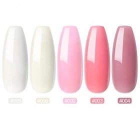 COSCELIA Kit de Poly Vernis Extension Gel, 5pcs Nail Extension Gel de Manucure Professionnel Quick Building Gel, Gel Construc