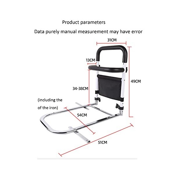 Barriere de Lit Adulte, Barre Protection Lit Personnes Àgées, Barre de Lit Anti Chute Adulte pour Le lit Barre dappui de lit